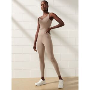 NWT Women's Abercrombie & Fitch YPB studioSOFT 7/8-Length Legging, Oat - Size L